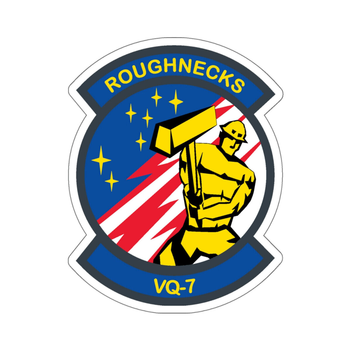VQ 7 Roughnecks (U.S. Navy) STICKER Vinyl Die-Cut Decal