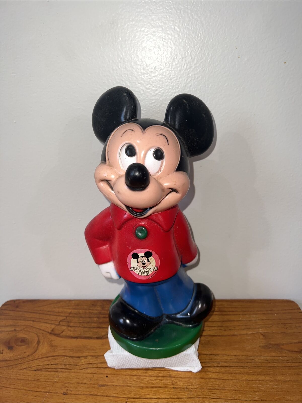 Vintage Mickey Mouse Coin Piggy Bank by Play Pal Plastics Walt Disney 1970’s