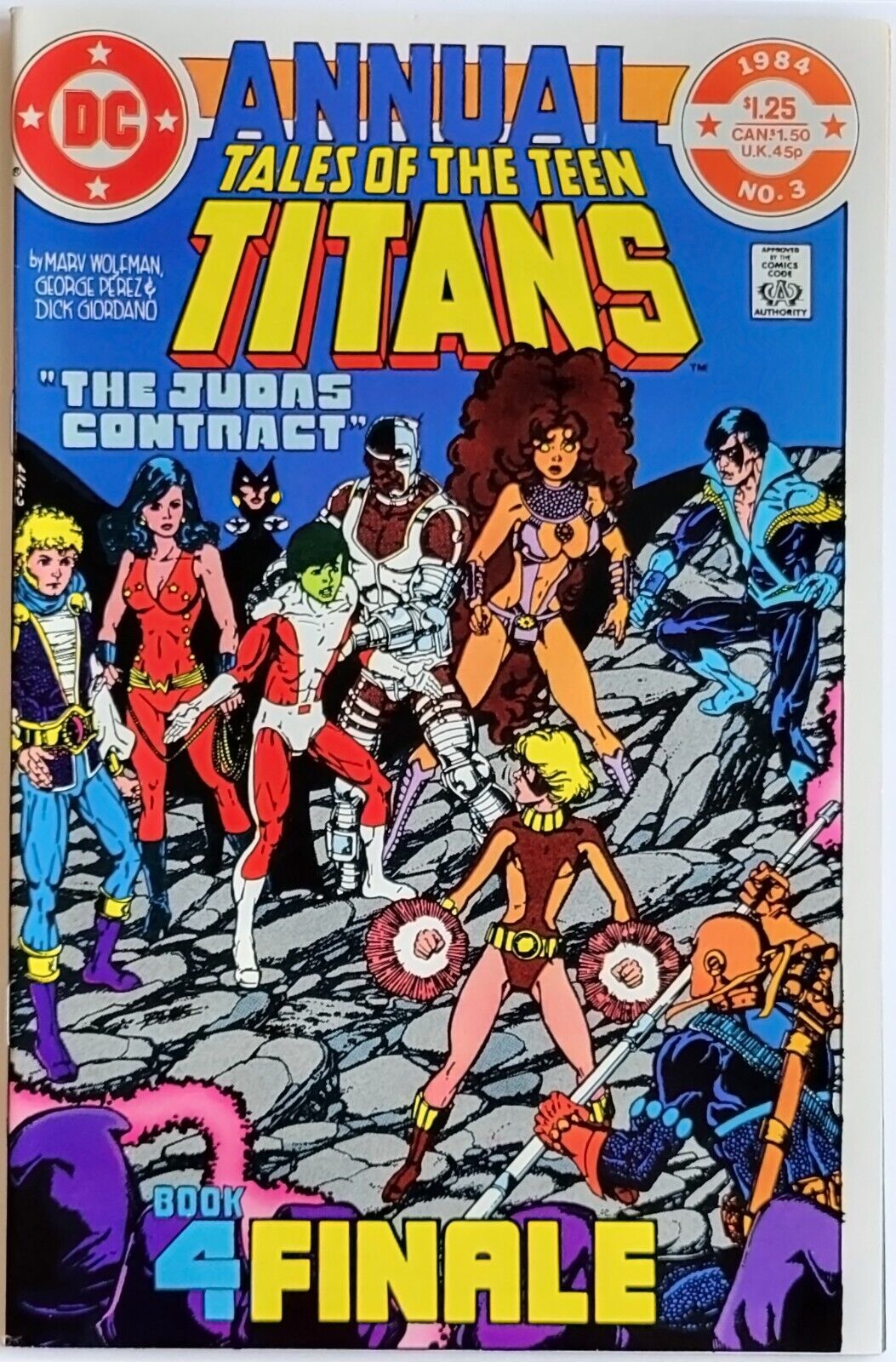 Tales of the Teen Titans Annual #3 (1984) Key 2nd App. of Nightwing, Terra Death