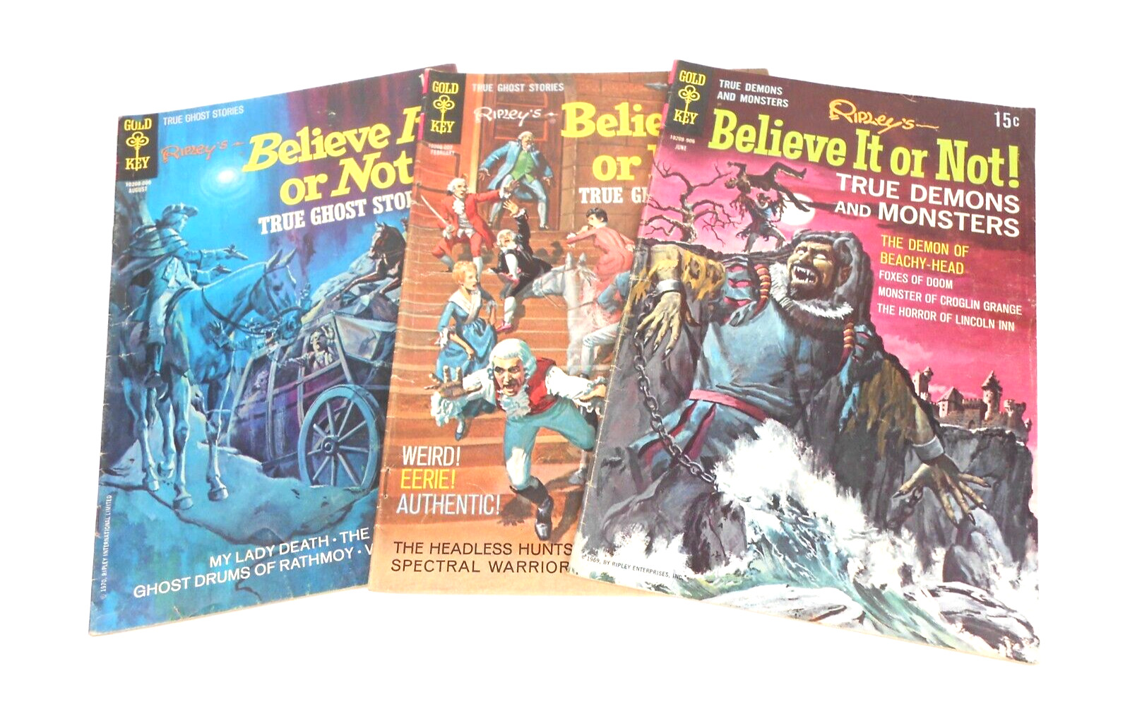 Ripley\'s Believe It or Not #14, 18, 21 Wilson Covers 1965 Gold Key VG