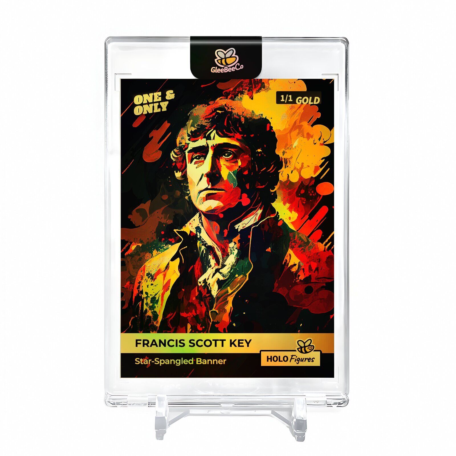 FRANCIS SCOTT KEY Star-Spangled Banner Trading Card GBC #FSSB *GOLD* Encased 1/1