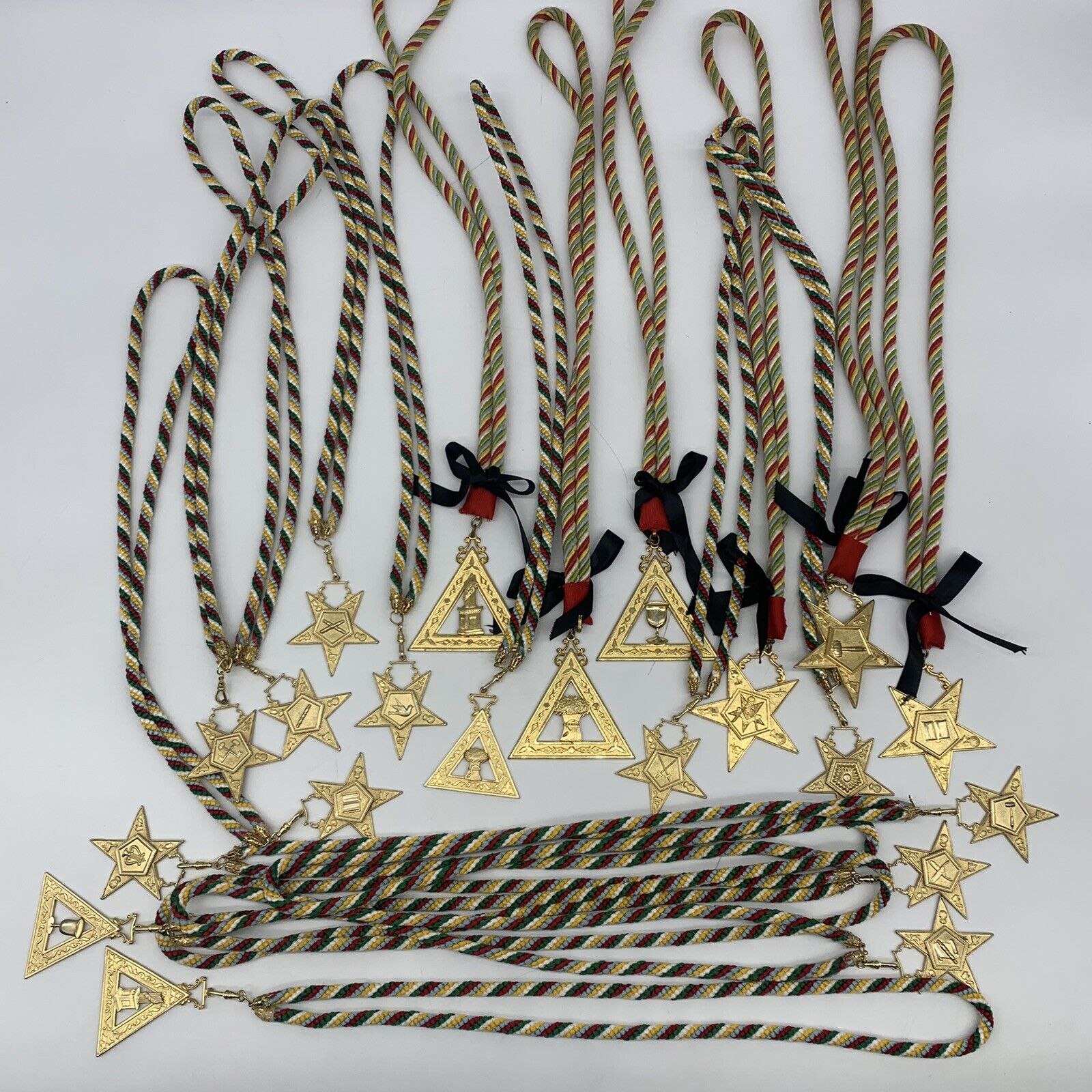 20 pc Blackinton 1930s Order of the Eastern Star Masonic Officer Jewel Medallion