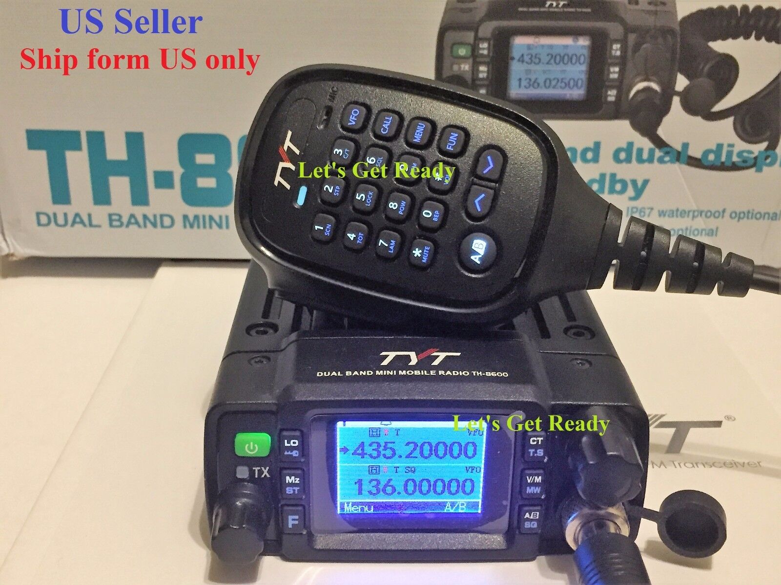 TYT TH8600 waterproof Dual Band 25W Mobile Radio Free cable+software US Seller