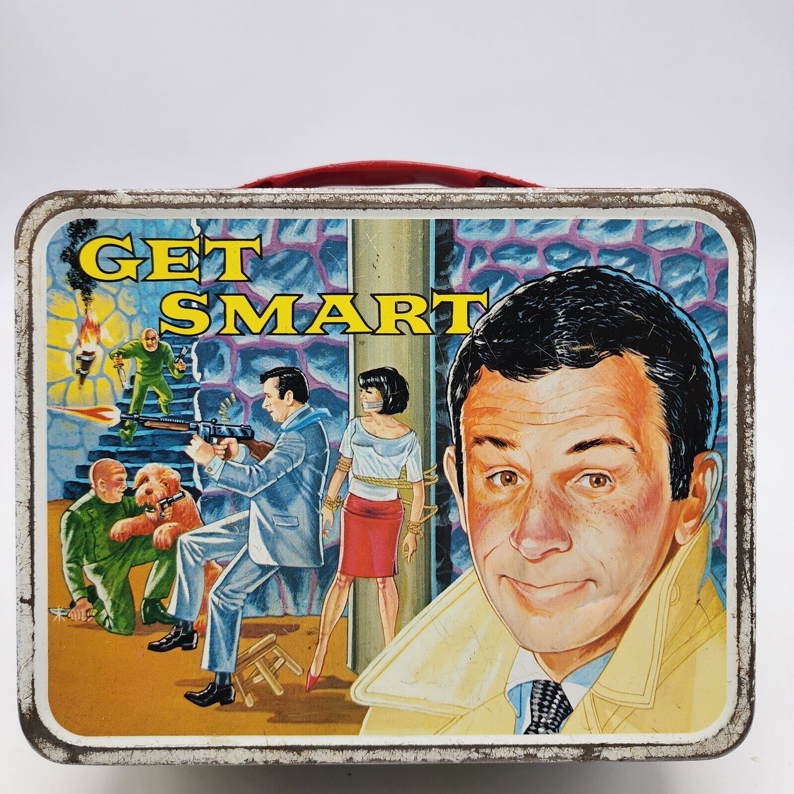 Vintage Get Smart 1966 Metal Lunchbox With Thermos Maxwell Smart Talent