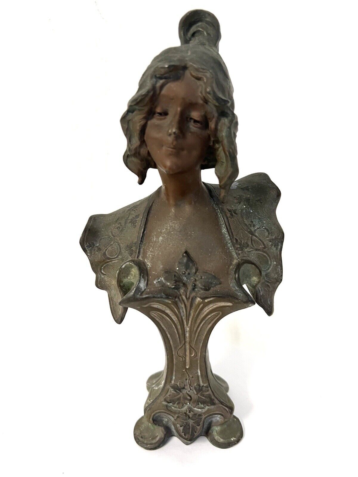 Antique Henri Jacobs Bronze Bust Copyright 1904 by Napoleon Alliot / Approx 10\