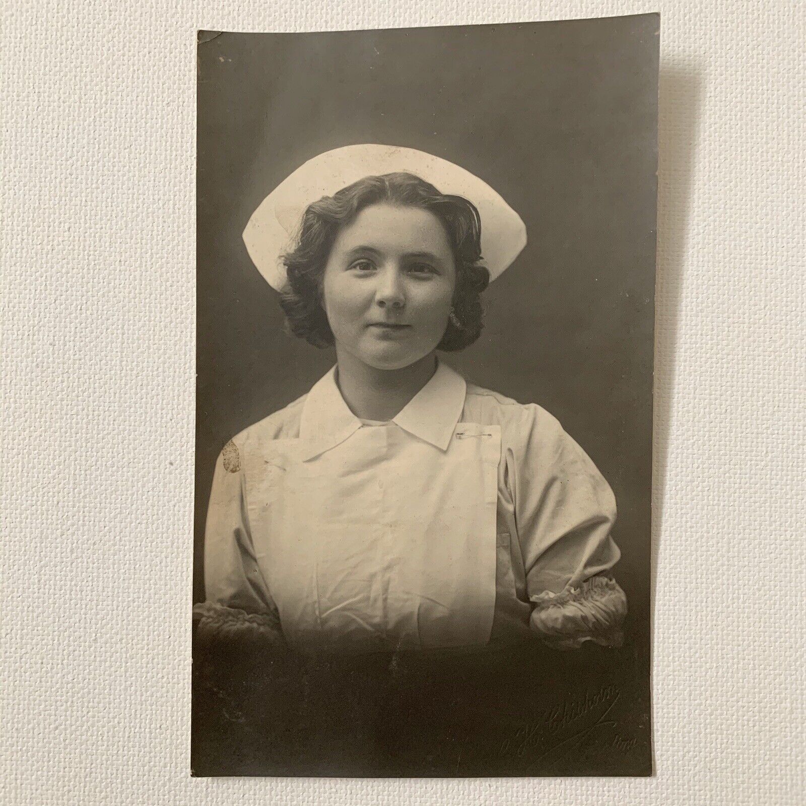 Antique RPPC Real Photograph Postcard Beautiful Young Nurse Gracie Pre WW1