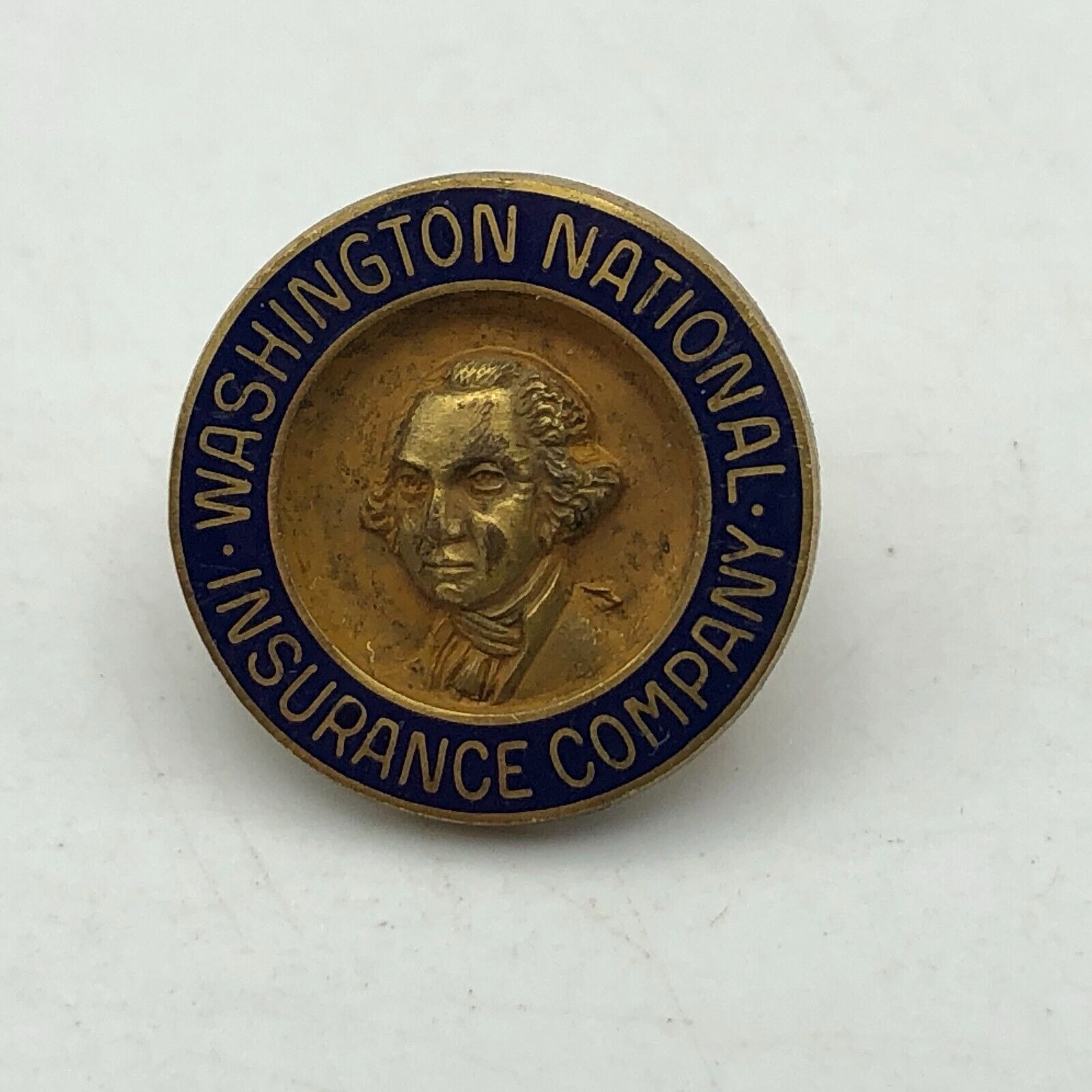 Vtg Antique George Washington National Insurance Company Screw Back Lapel Pin H7