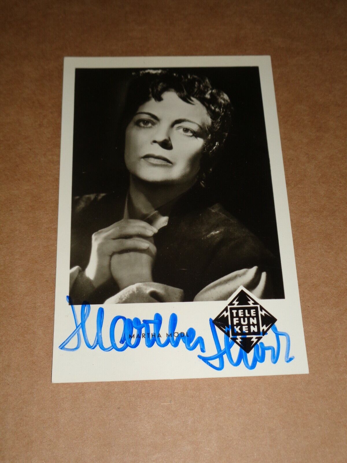 Martha Modl (Opera) 5 x 3 mid 1960s Telefunken Photocard (Hand Signed)