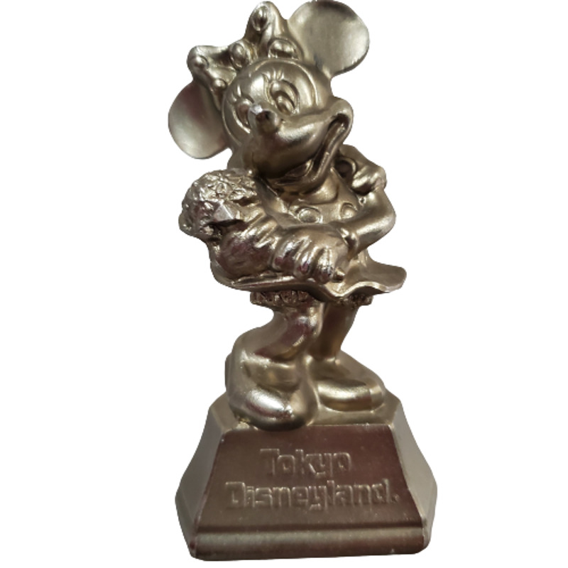 Vintage Walt Disney Tokyo Disneyland Minnie Mouse Brass Figurine Collectible