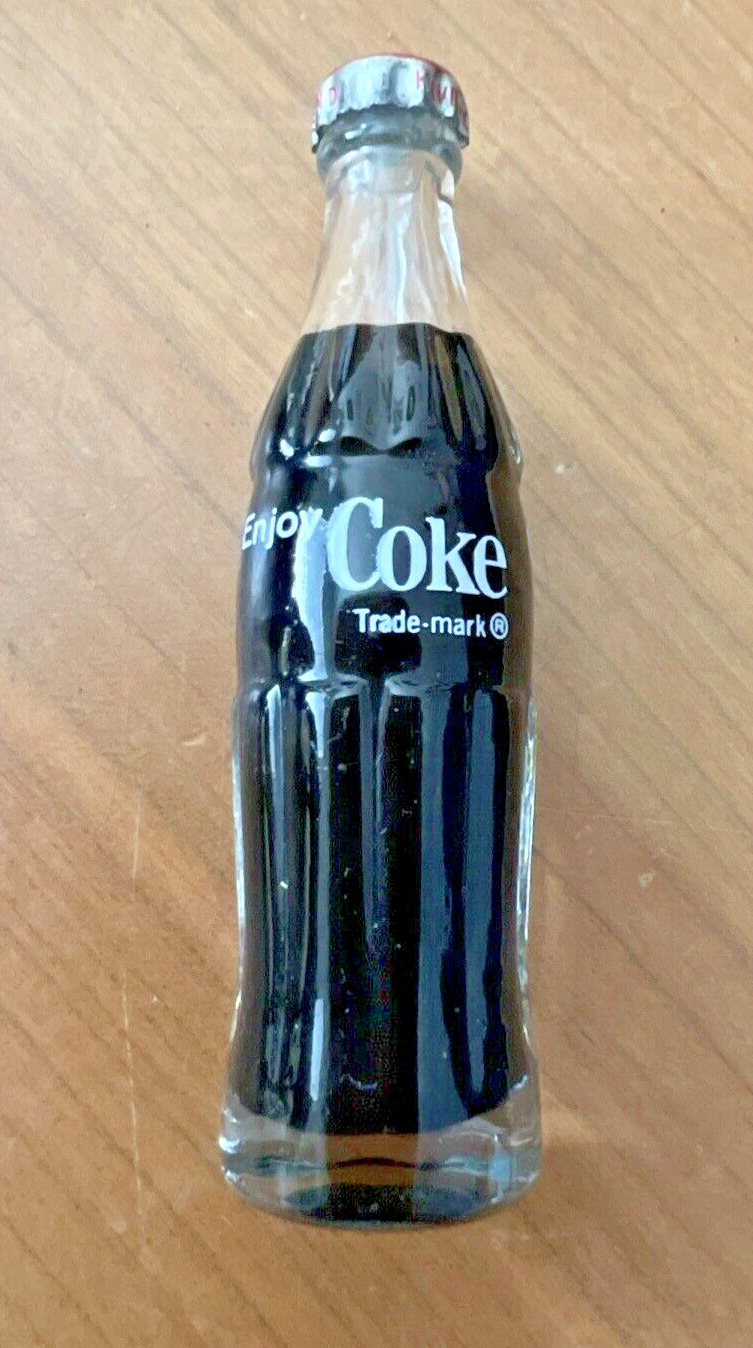 Vintage 80’s Mini Glass Coca-Cola Bottle 