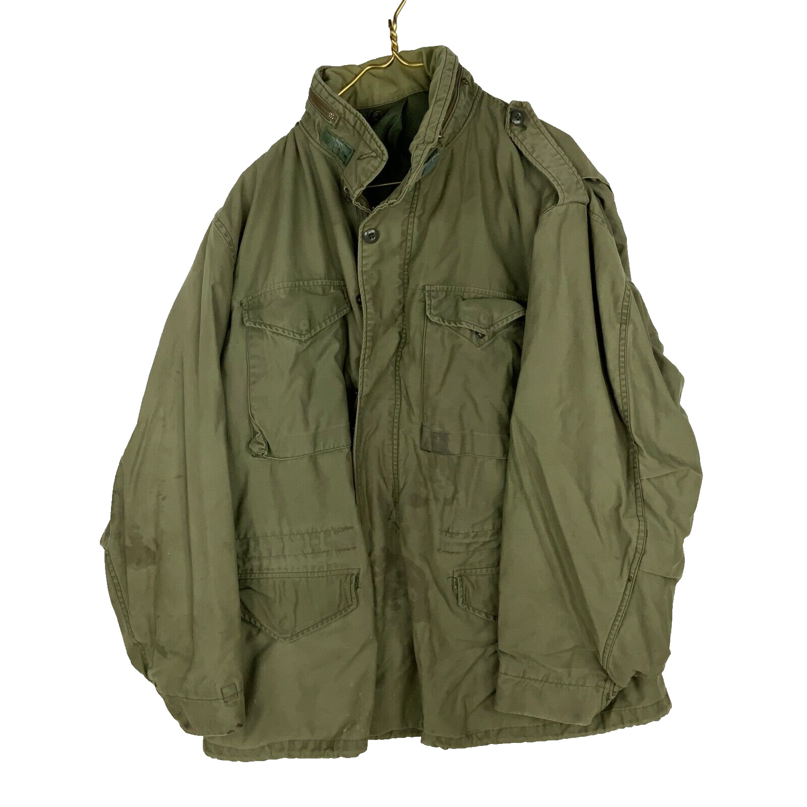 Vintage Us Military Cold Weather Jacket Size 2XL Green Vietnam Era 60s 70s