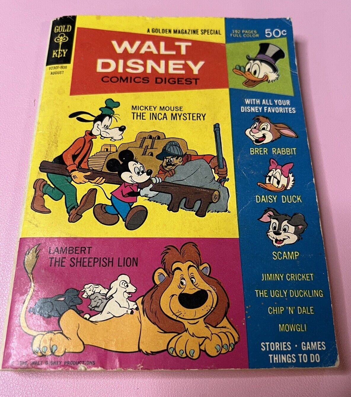 Walt Disney Comics Digest 3 Gold Key - August 1968 - 5.0 VG/Fine