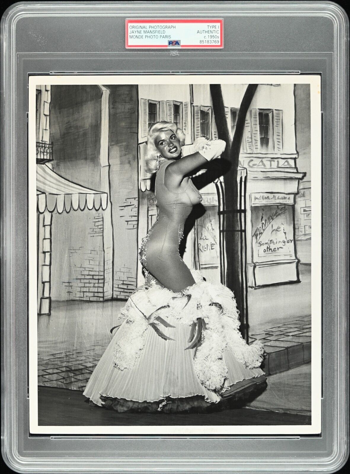 Jayne Mansfield 1950\'s Type 1 PSA Authentic Original Vintage Photo Mondo Paris