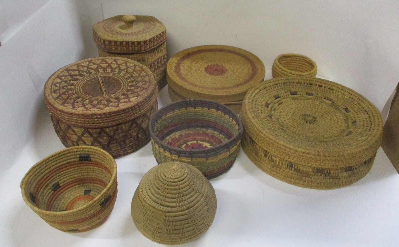 Vintage Basket Lot Chinese, African, Mexican, & Early American Arts and Crafts