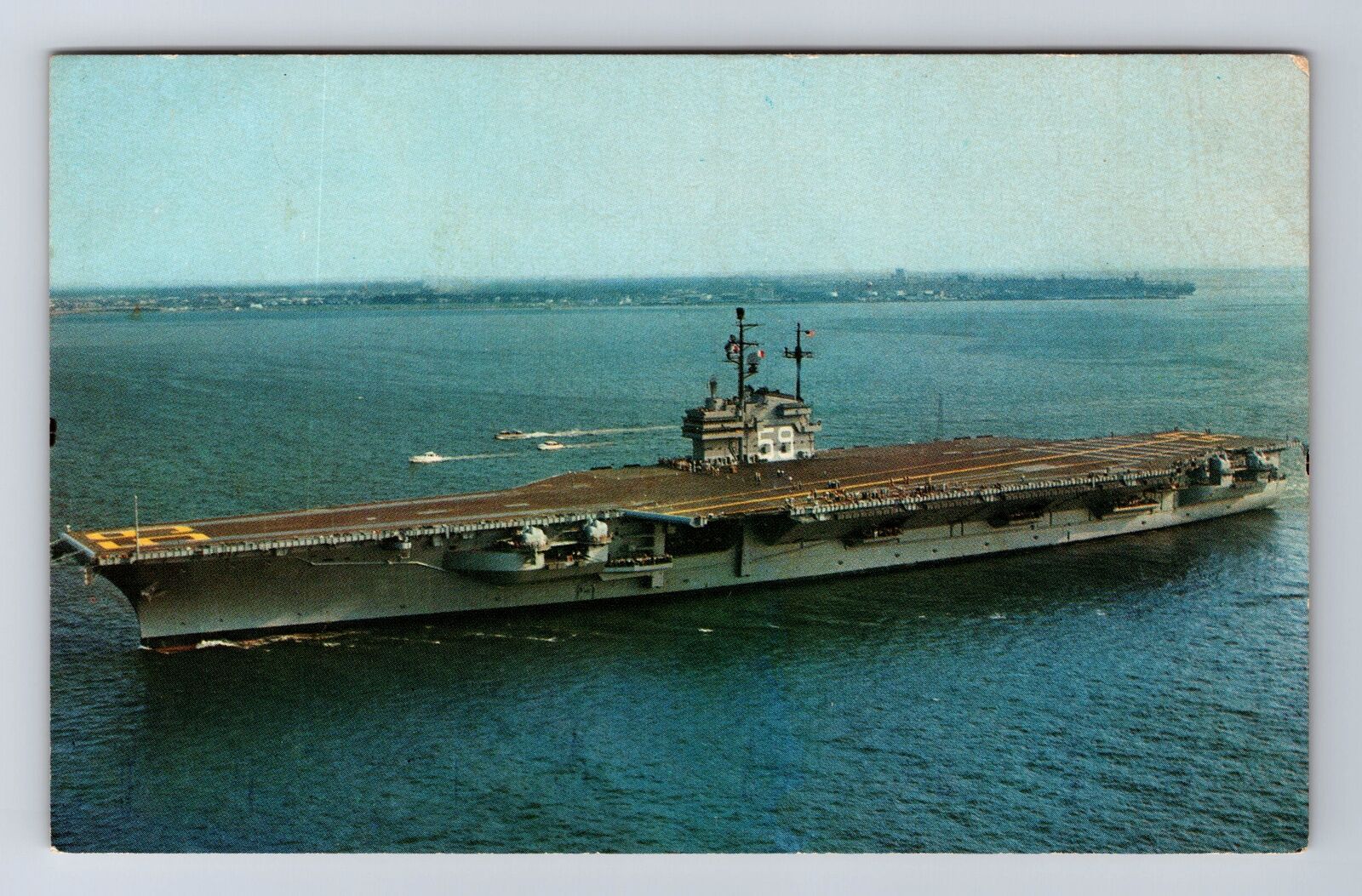 U.S.S Forrestal Mighty Warship, Ship, Transportation Vintage Souvenir Postcard
