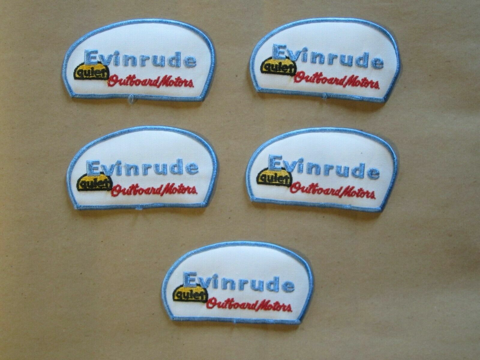 Vintage NOS Evinrude Quiet Outboard Motors Embroidered Patch 4.75\