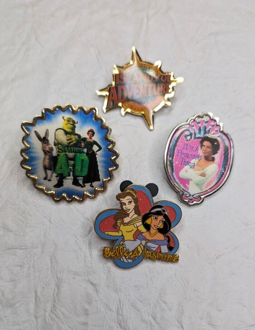 Vintage Lot Universal Disney Shrek 4D Pins Princess Island's Of Adventure Rare