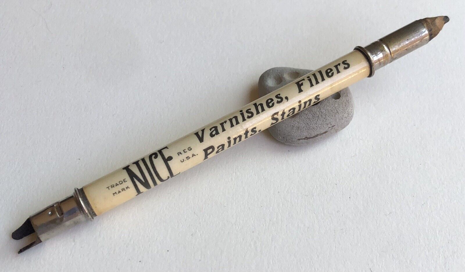 Antique EUGENE E. NICE Varnishes Pencil Pen Double Ender USA