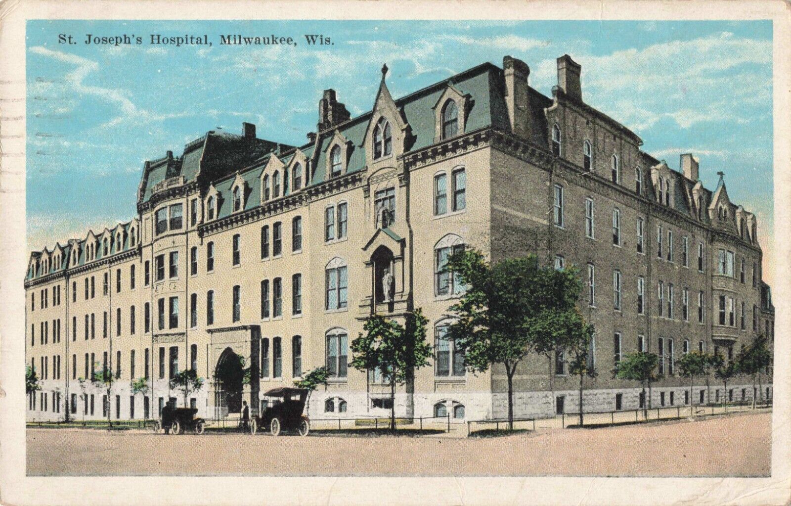 Milwaukee WI Wisconsin, St. Joseph Hospital, Vintage Postcard