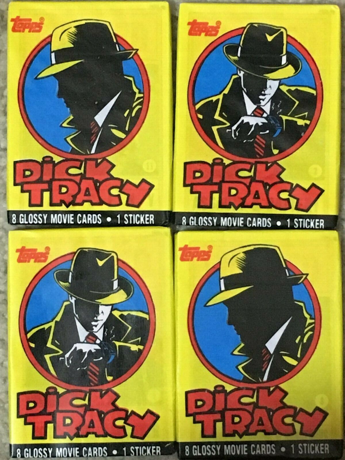 VINTAGE 1990 TOPPS DISNEY DICK TRACY NEW SEALED MOVIE TRADING CARD PACKS LOT X 4