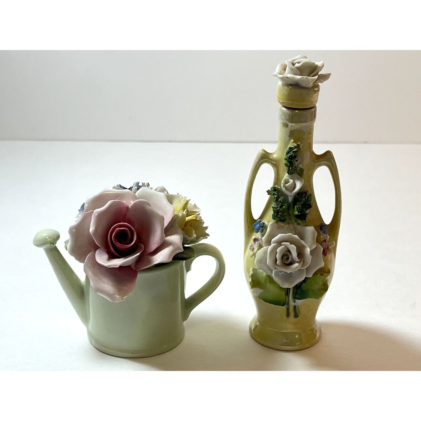 Vintage Radnor Bone China England Decorative Bouquet Flower Rose Figurines