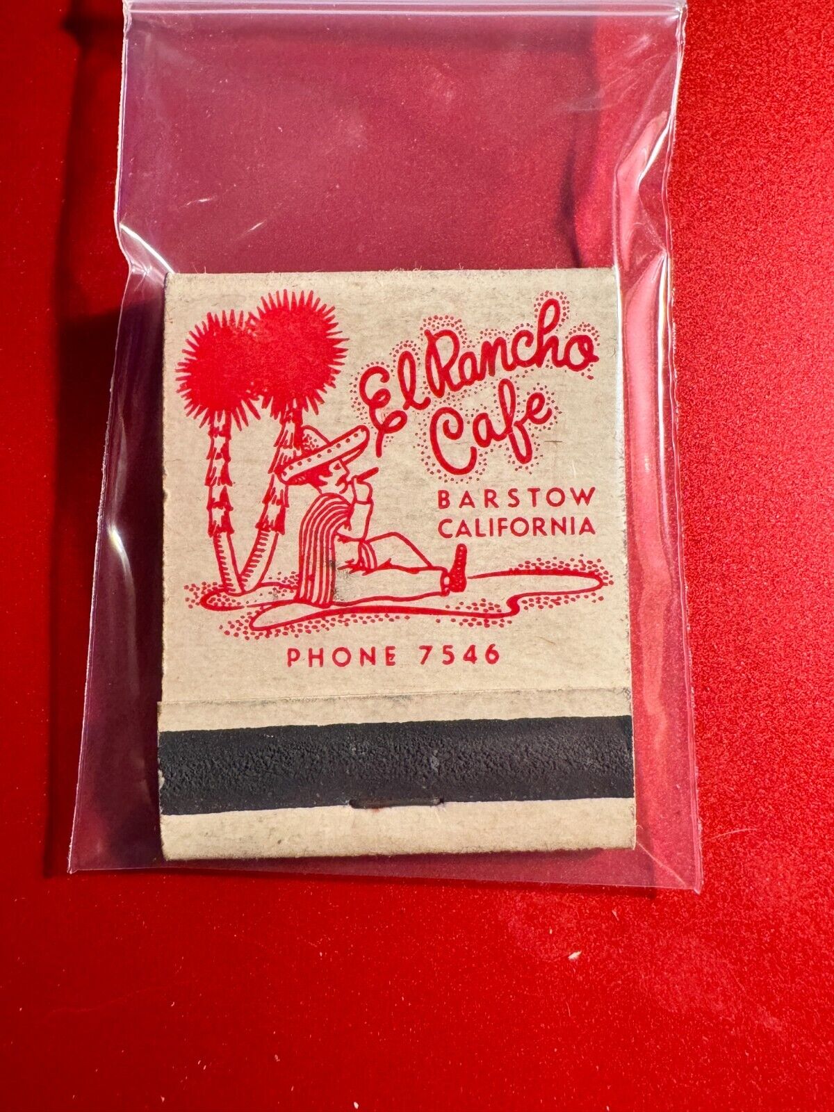MATCHBOOK - EL RANCHO CAFE - BARSTOW, CA - UNSTRUCK
