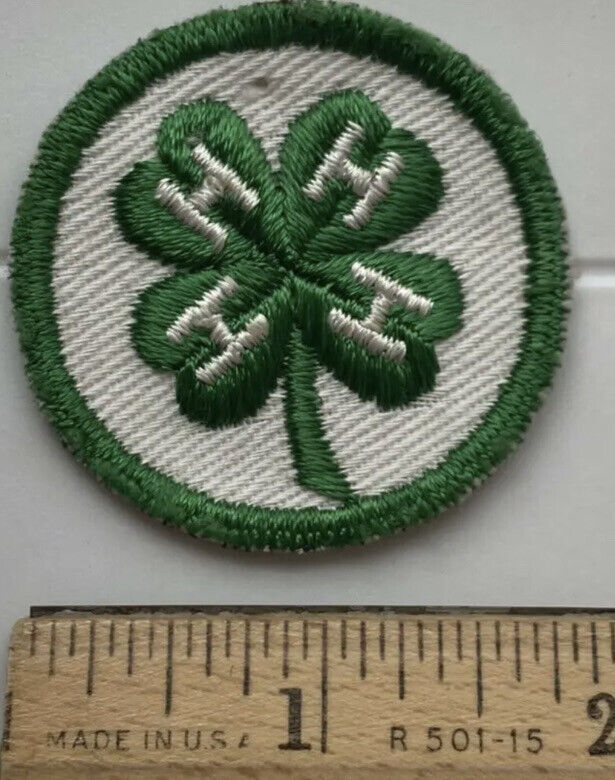 1950s NEW Old Stock 4H Club Green Member Clothing Shirt Four Leaf Clover Patch