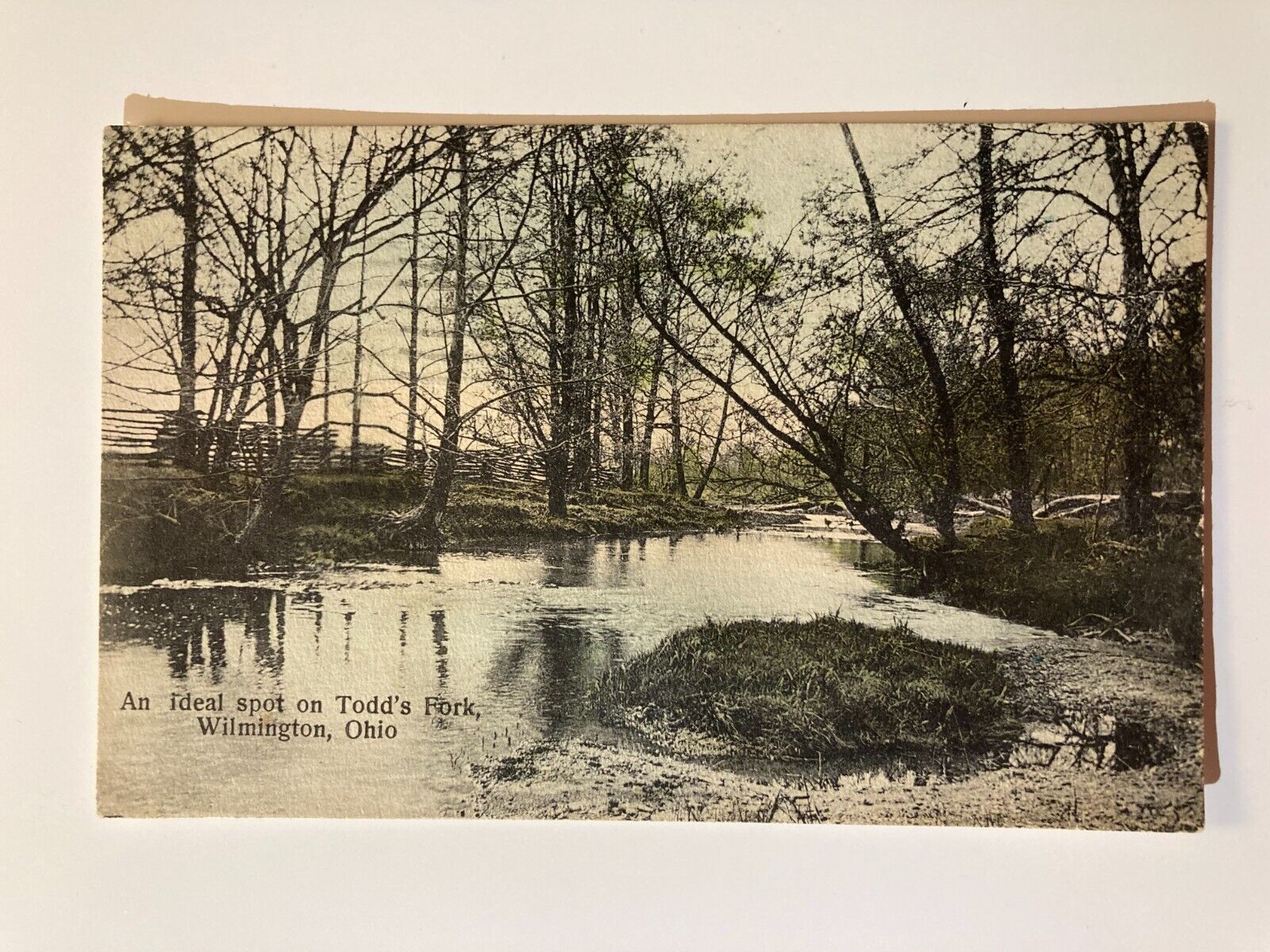 1908 An Ideal Spot On Todd\'s Fork Wilmington Ohio Photo Postcard
