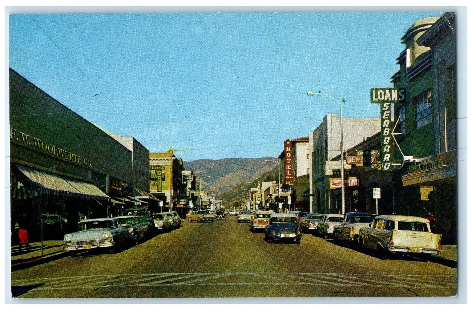 c1960's This City Boasting Ideal Year-Round Climate San Luis Obispo CA Postcard