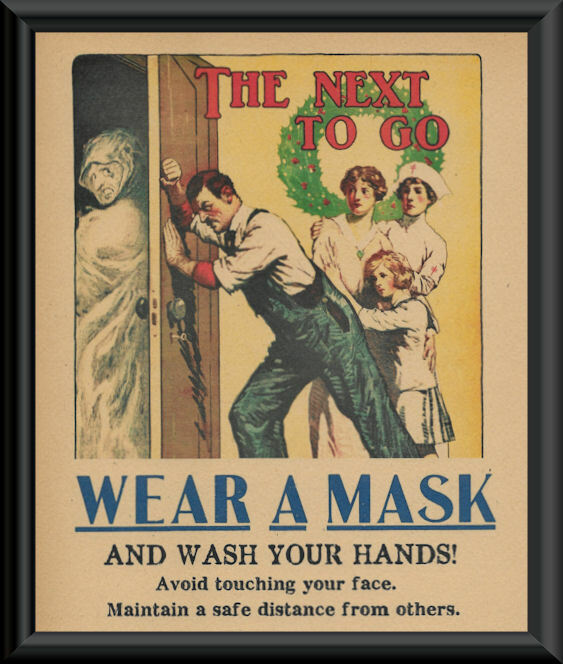 1918 Wash Your Hands Pandemic Poster Reprint On 100 Year Old Paper 258