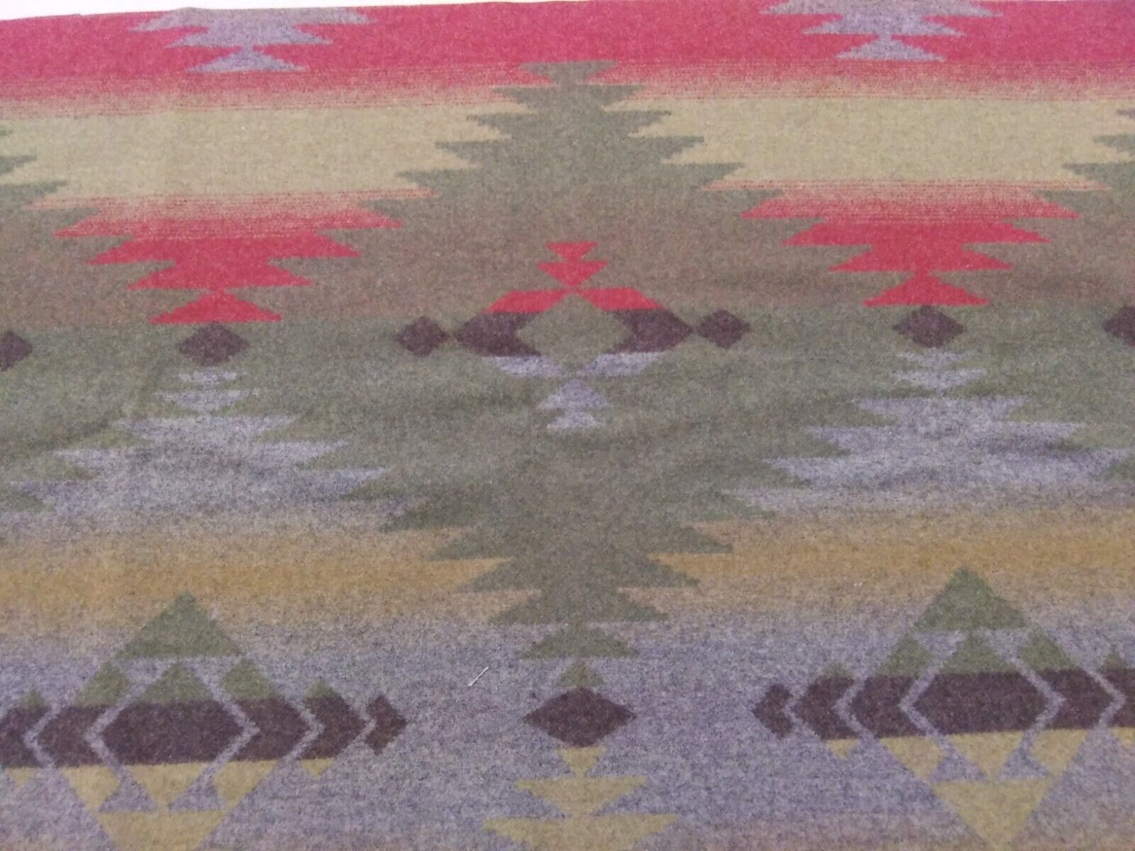 Ralph Lauren Red Rock Blanket color Woodmoss  FRL5144/05 Wool Fabric 2 Piece Set