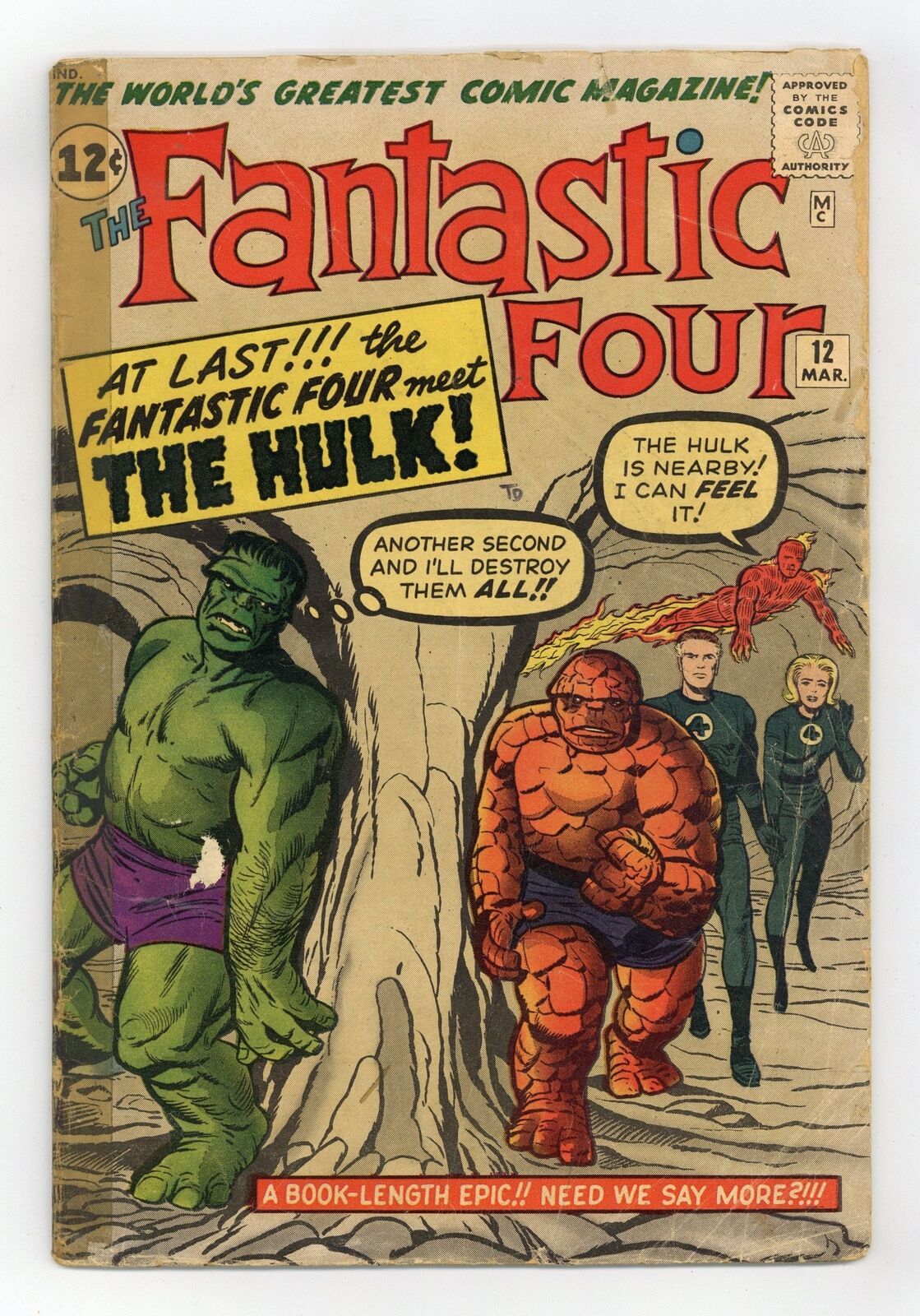 Fantastic Four #12 GD- 1.8 RESTORED 1963