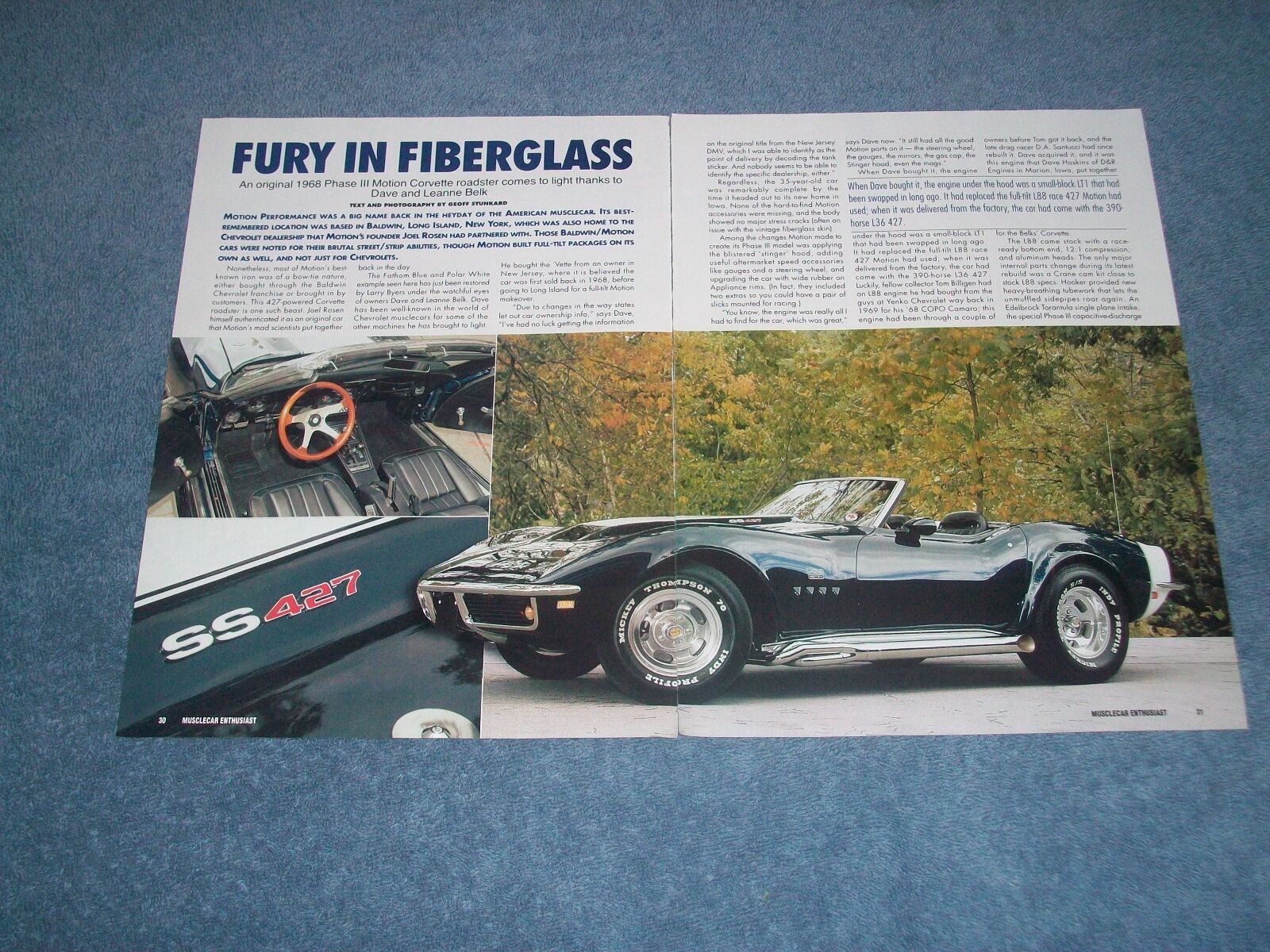 1968 Phase III Motion Corvette Roadster Article \
