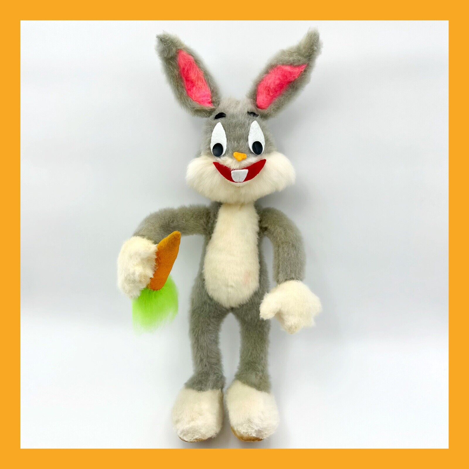 ❤️Vintage 1968 Bugs Bunny Plush 21” Doll by Mighty Star Ltd.❤️