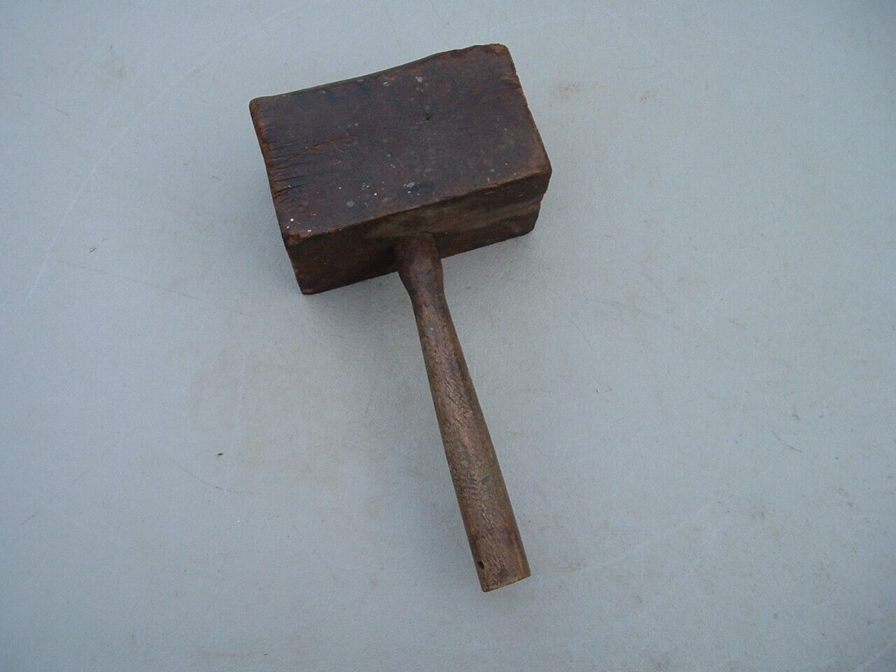 Antique Primitive Vintage Wood Mallet Hammer