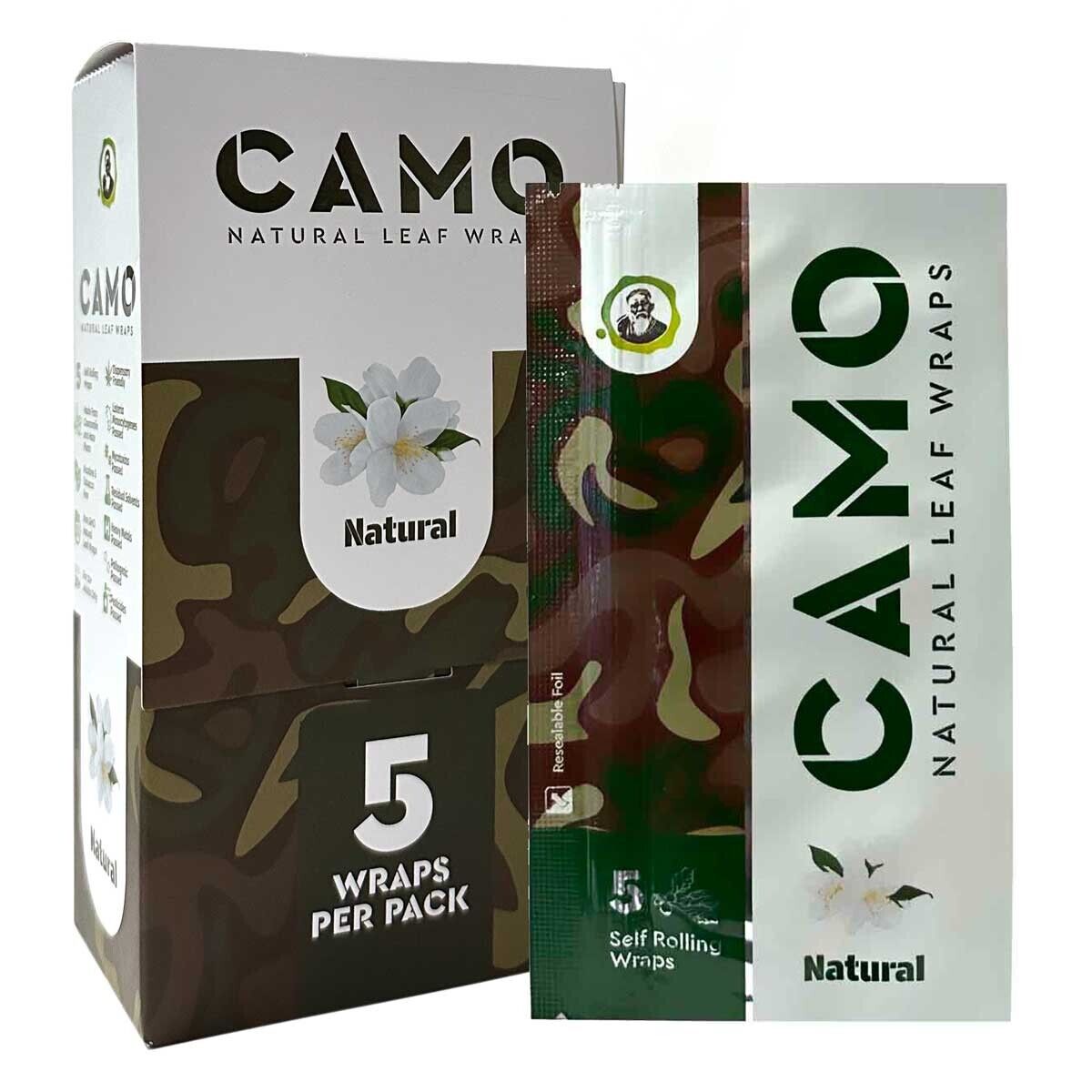 CAMO Natural Leaf Wraps Natural 25/5