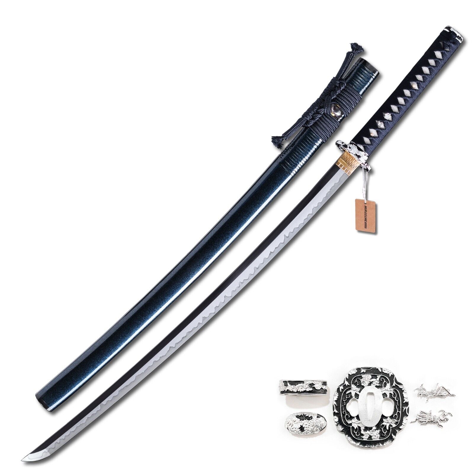 MURASAME Katana Sword Real Clay Tempered L6 Steel High Quality Razor Sharp