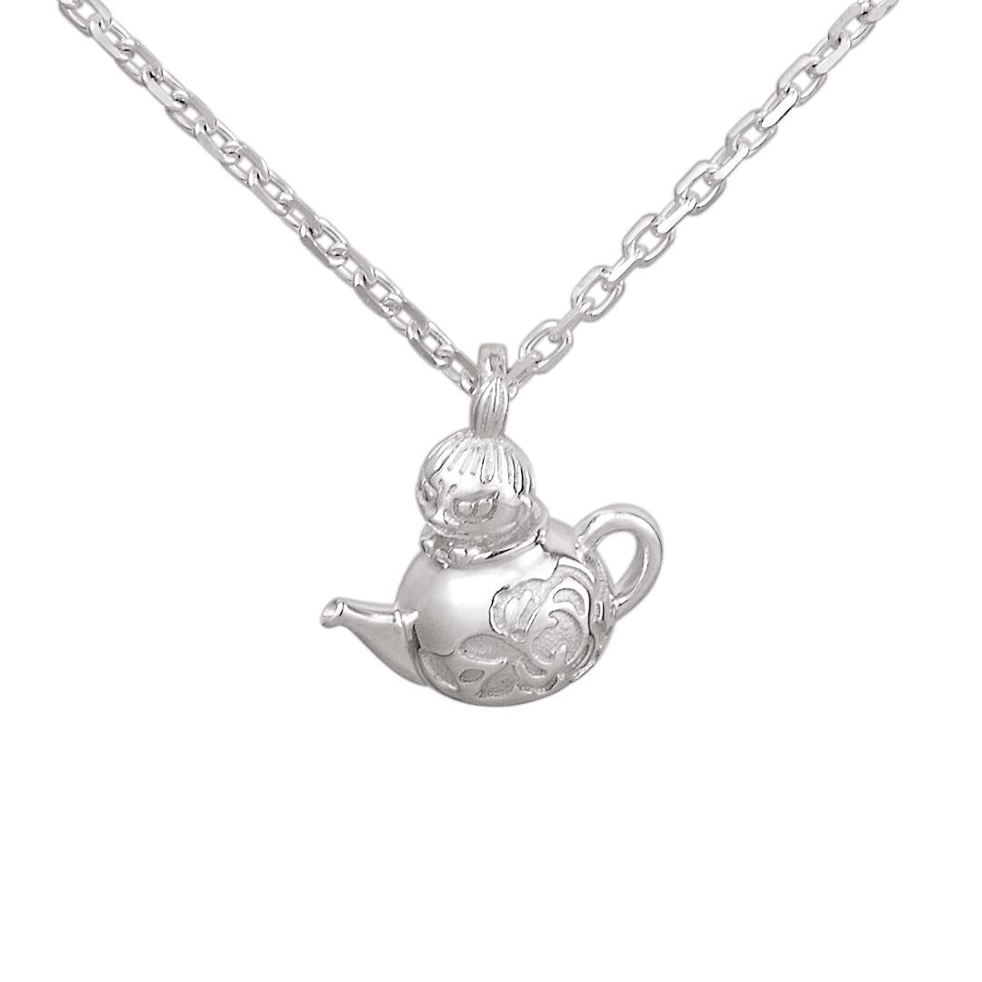 [U-TREASURE] MOOMIN Necklace KAVERI Little My Tea Pot Silver