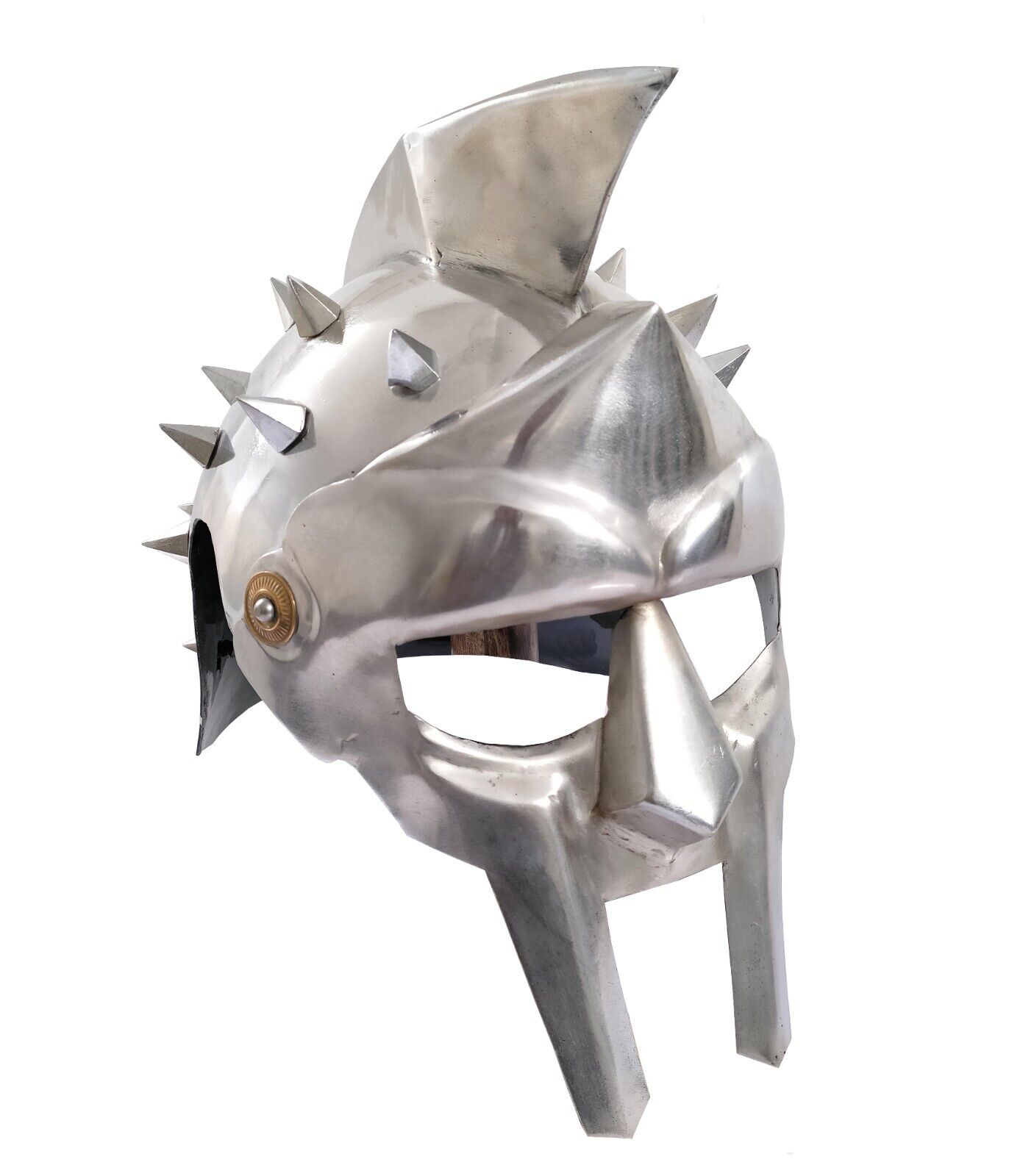 Medieval gladiator Crusader Metal Knight Helmets Wearable for Adult Costumes