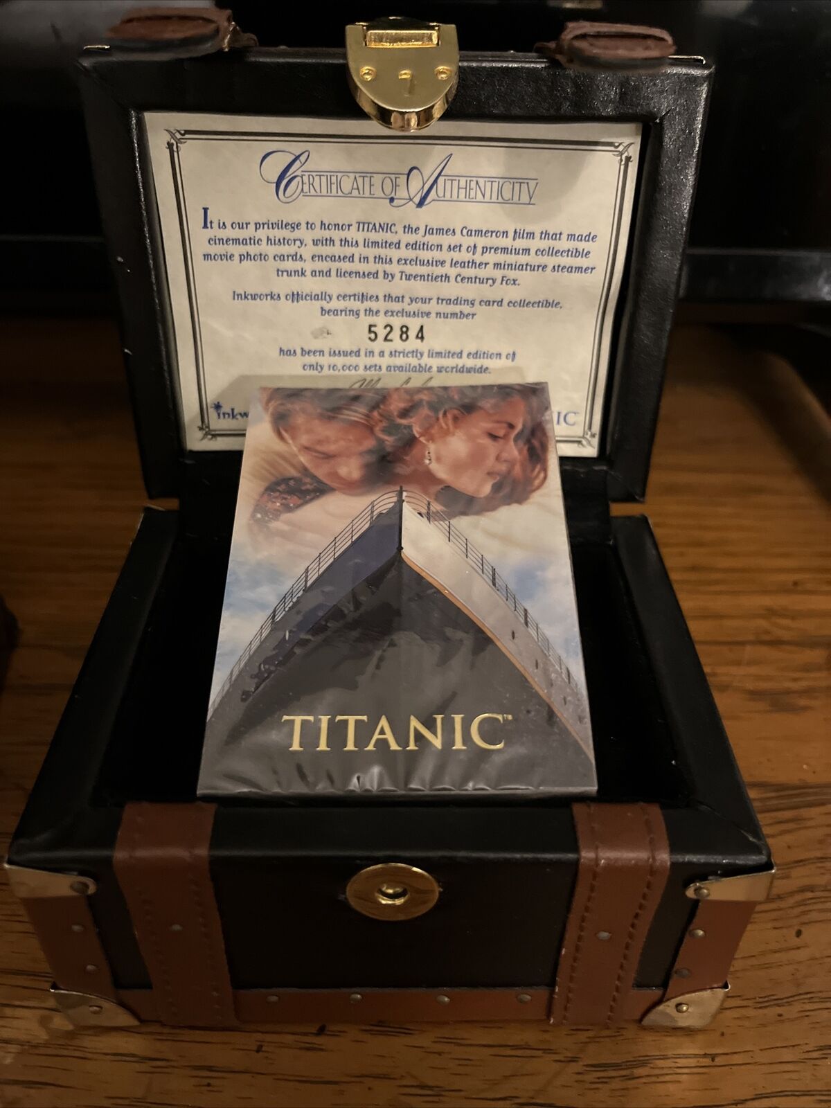 Brand New Titanic Mini Trunk with Trading Cards