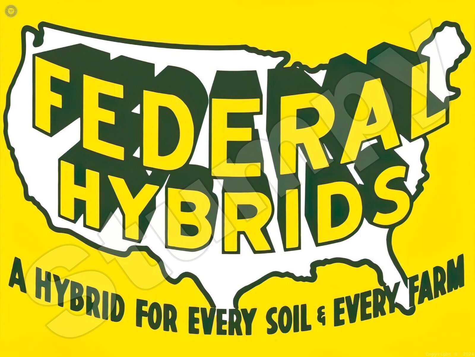 Federal Hybrids Metal Sign 9