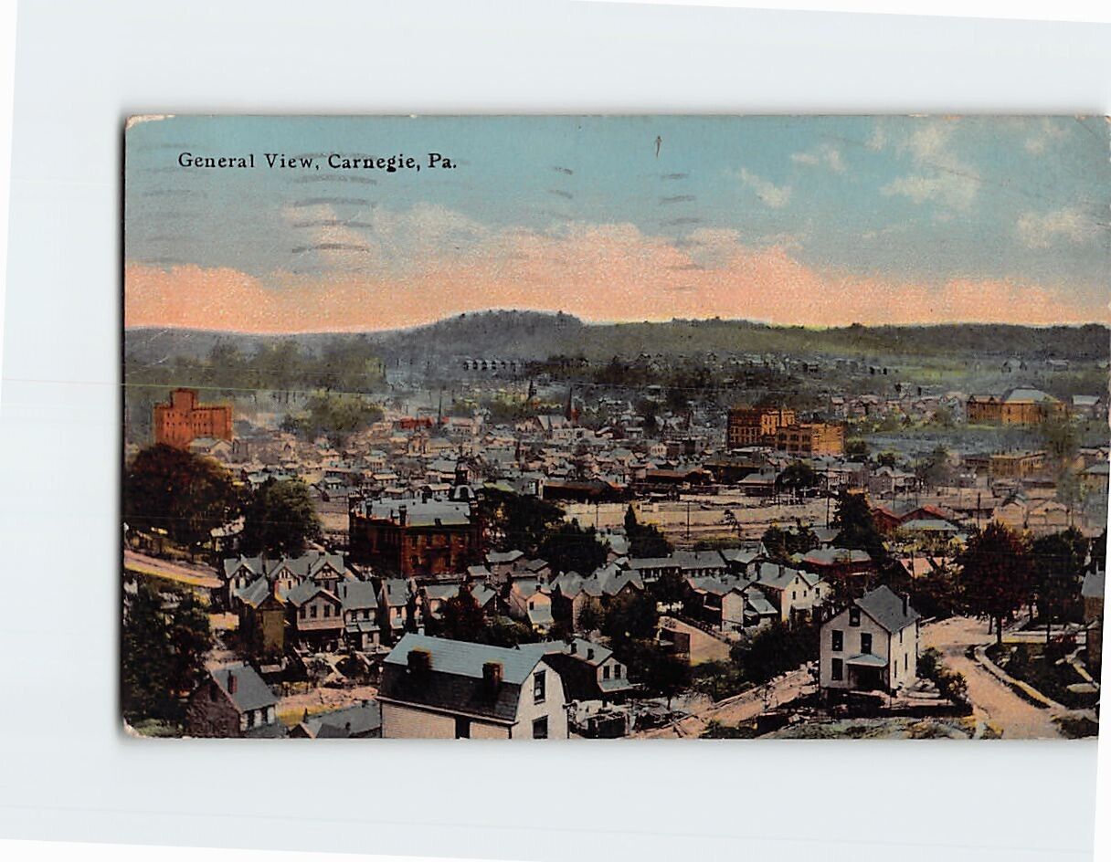 Postcard General View Carneige Pennsylvania USA