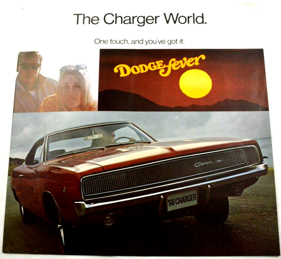 1968 Dodge The Charger World Dealership Sales Brochure Original Chrysler Corp
