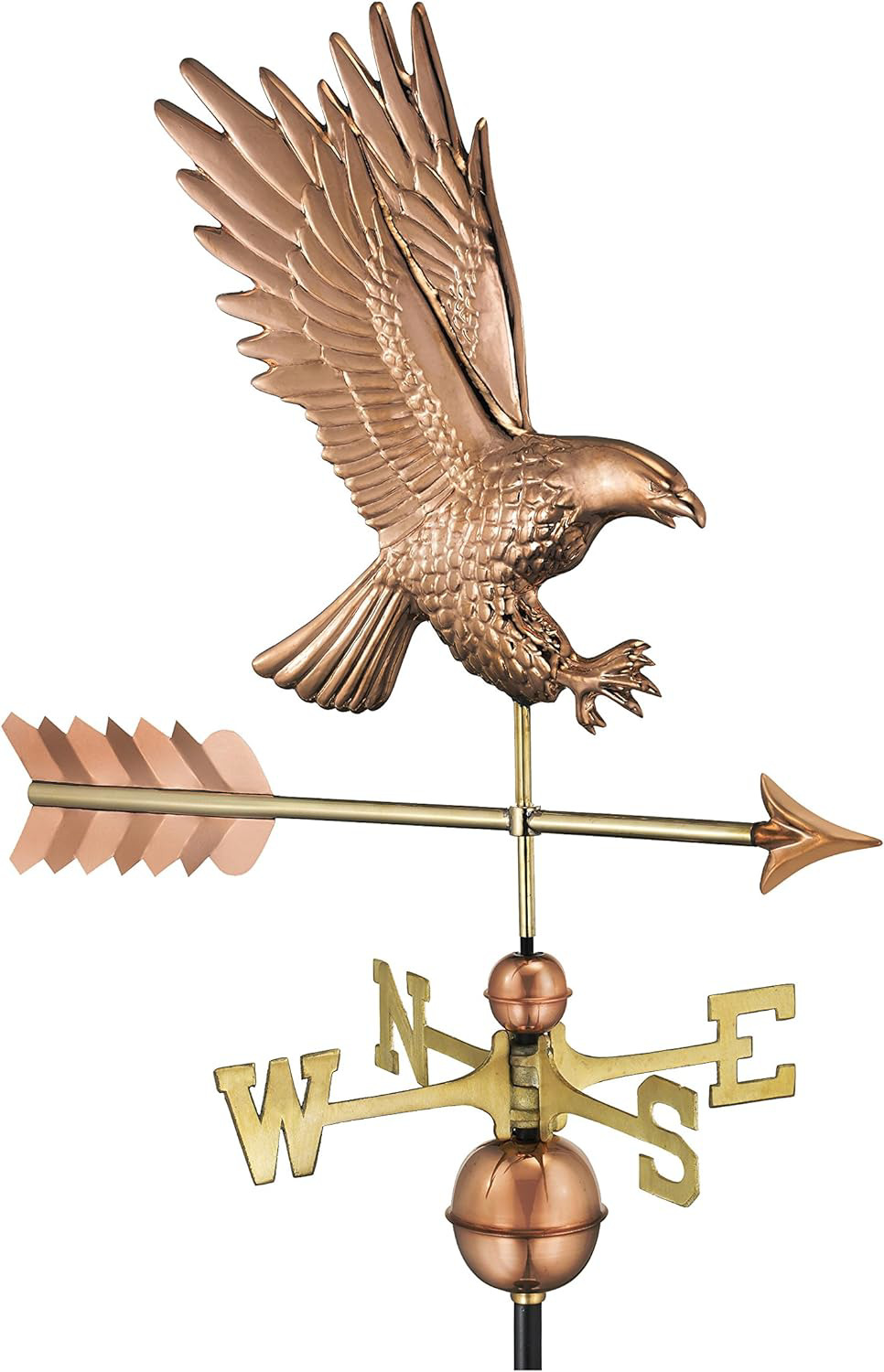 Good Directions 1969P American Bald Eagle Copper Weathervane,Polished Copper
