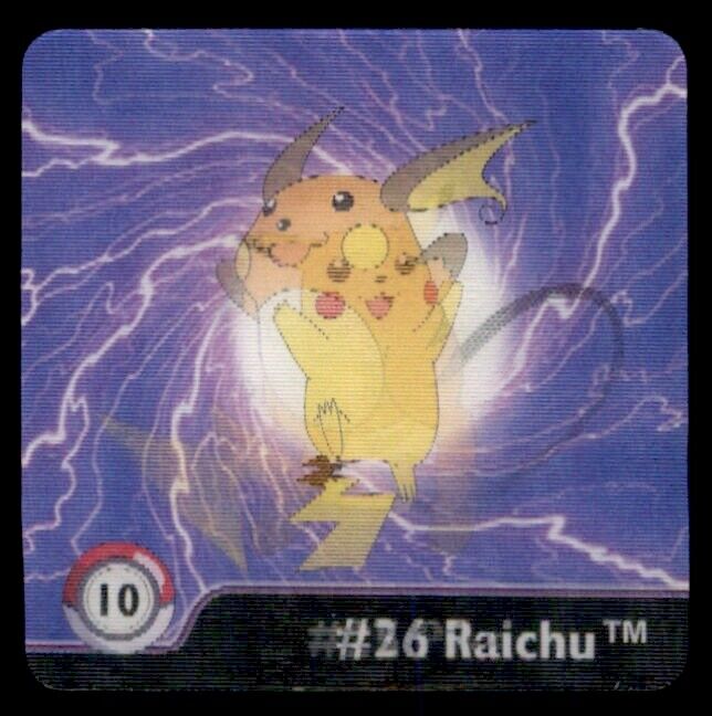 Artbox Pokemon Action Flipz Series One (1999) #25 Pikachu / #26 Raichu No. 10