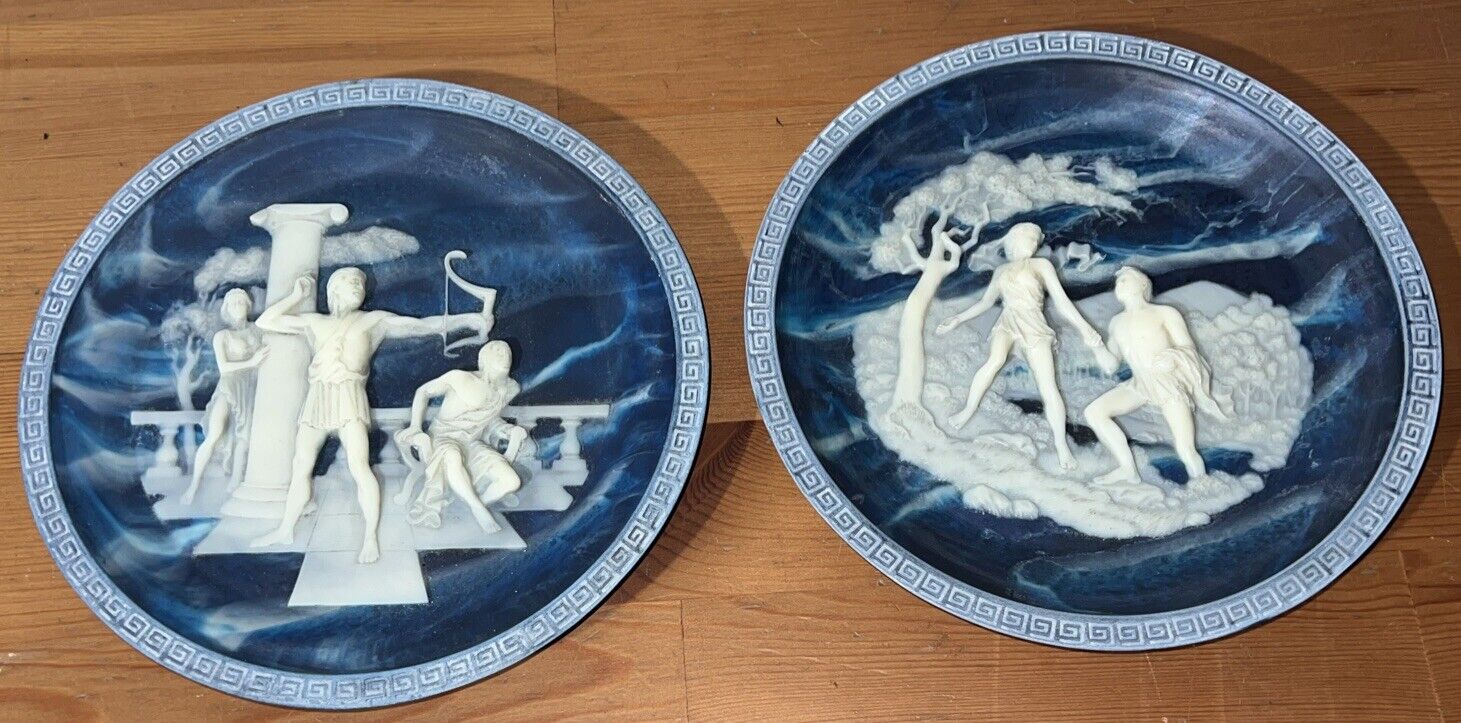 Lot of 2 Vintage 1985 & 1986 Voyage of Ulysses Collectible Plates Numbered Nobox