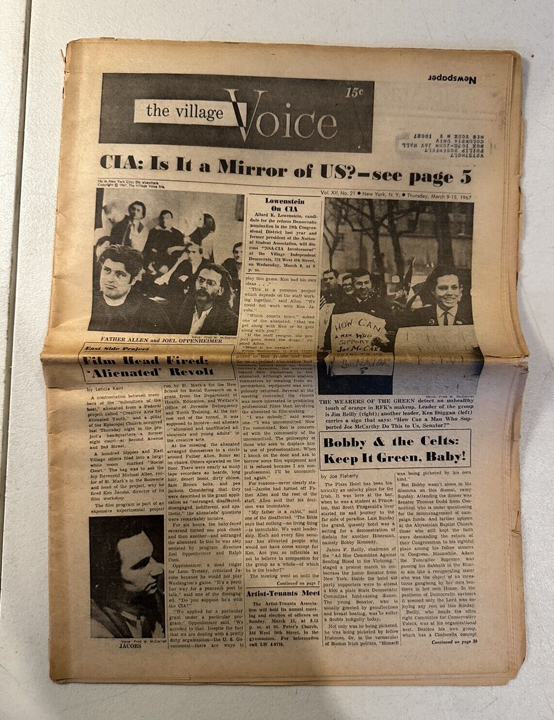 1967 March 9-15 The Village Voice Newspaper (B39)