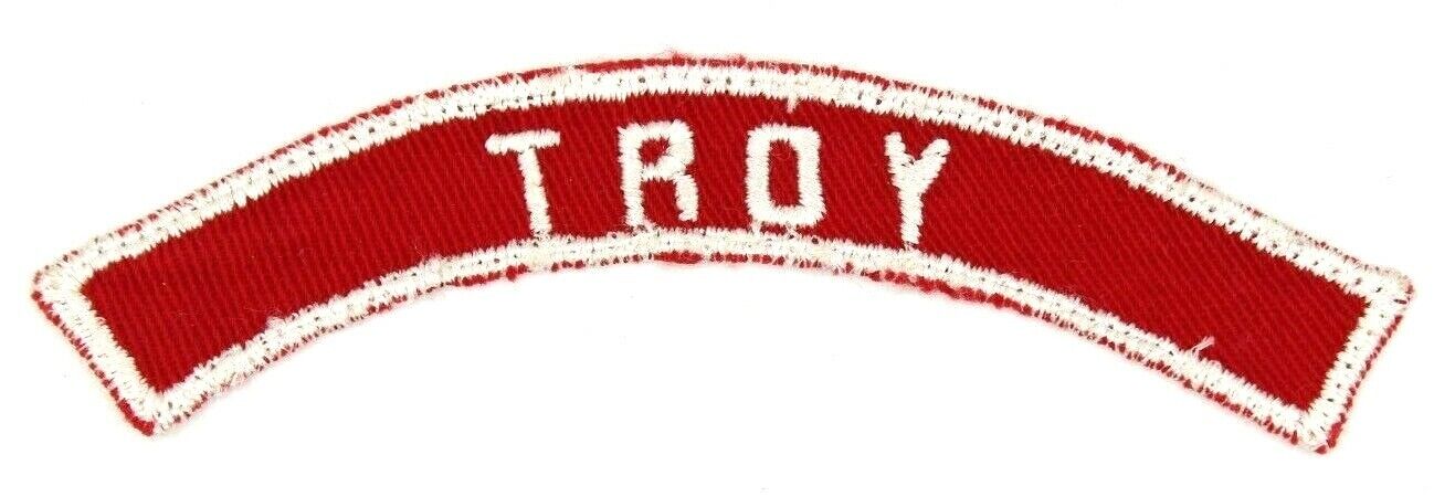 Vintage Troy Community Red White RWS Patch Boy Scouts BSA