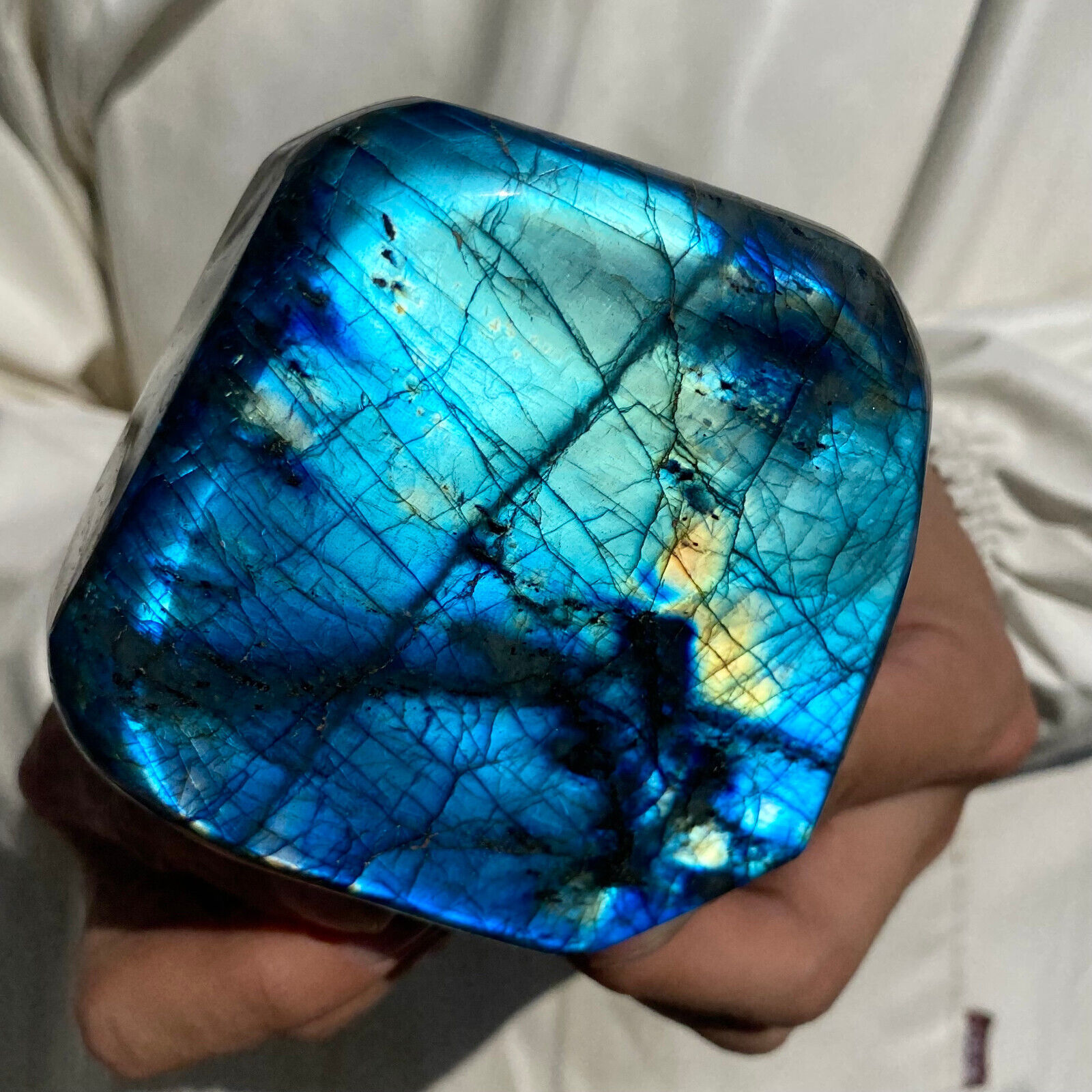 870g Best Natural Labradorite Crystal Stone Natural polished Mineral Specimen