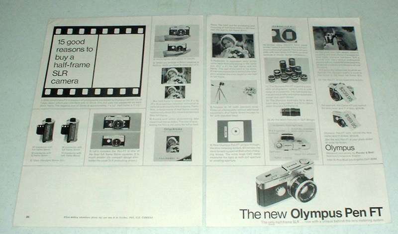 1967 Olympus Pen FT Camera Ad - 15 Good Reasons